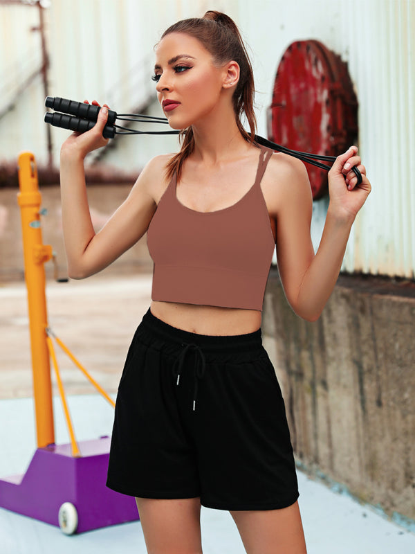 R&B | 3Er Pack Damen Sport Bh Gepolstert Crisscross Yoga Bh Nahtlos Mittel Impact Fitness Activewear