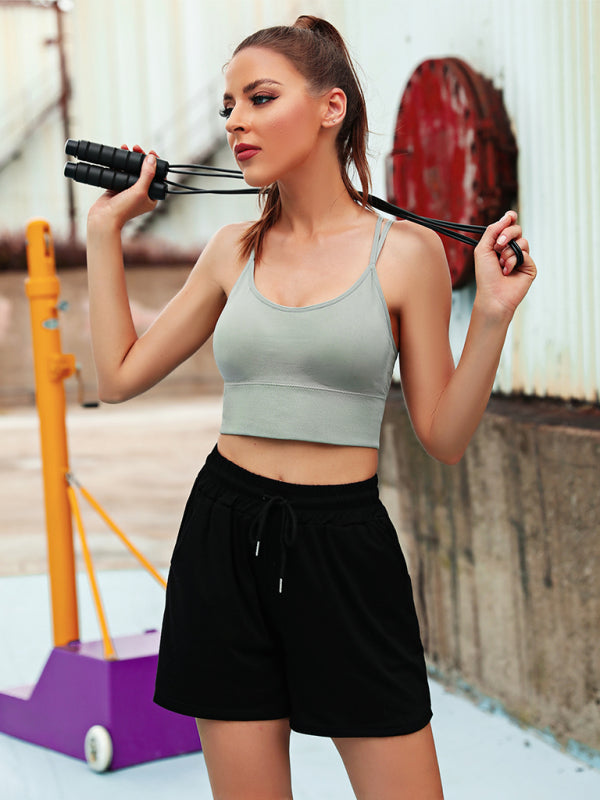 R&B | 3Er Pack Damen Sport Bh Gepolstert Crisscross Yoga Bh Nahtlos Mittel Impact Fitness Activewear