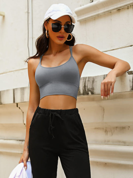 R&B | 3Er Pack Damen Sport Bh Gepolstert Crisscross Yoga Bh Nahtlos Mittel Impact Fitness Activewear