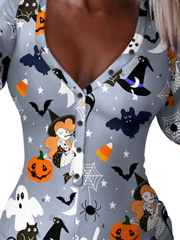 R&B| Modische Damen neue Halloween Overall Schlafanzug