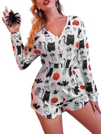 R&B| Modische Damen neue Halloween Overall Schlafanzug