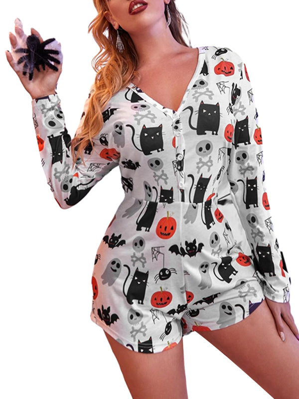 R&B| Modische Damen neue Halloween Overall Schlafanzug