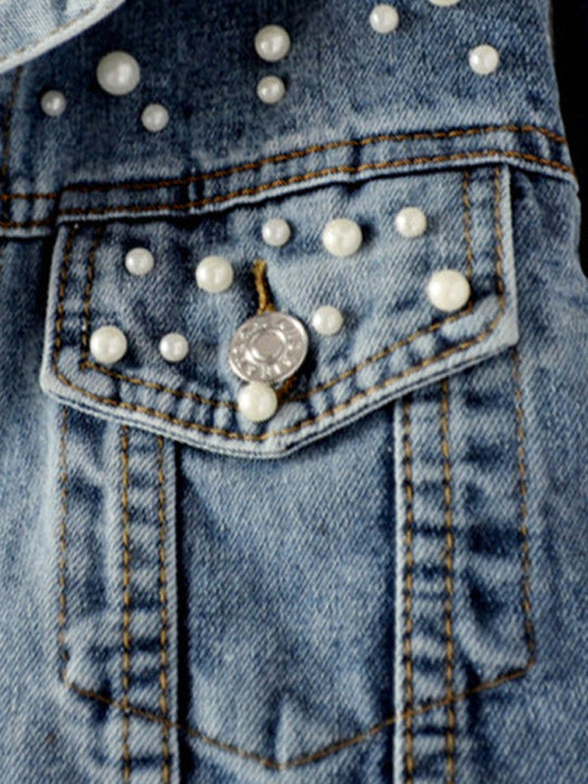 R&B | Frauen Denim Jacke Pearl
