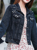 R&B | Frauen Denim Jacke Pearl