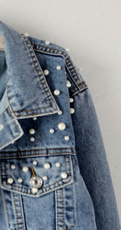 R&B | Frauen Denim Jacke Pearl