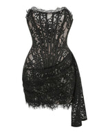Elegantes Minikleid mit Spitzenkorsett