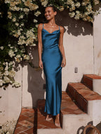 R&B | Elegantes Satin-Kleid Für Anlässe Tagsüber Und Abends