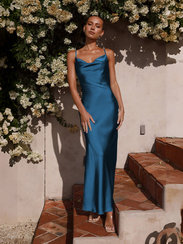 R&B | Elegantes Satin-Kleid Für Anlässe Tagsüber Und Abends