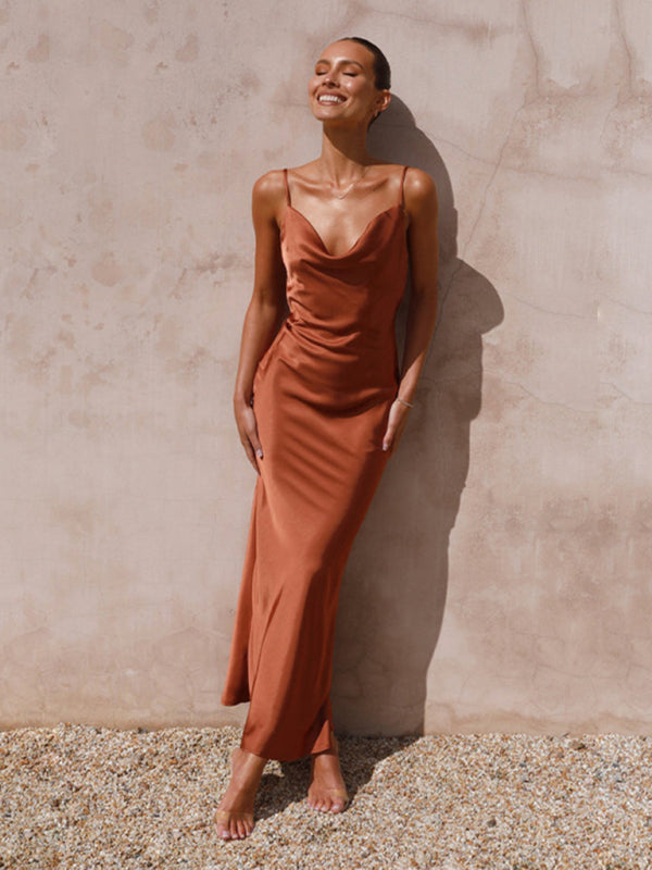 R&B | Elegantes Satin-Kleid Für Anlässe Tagsüber Und Abends