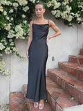Heidi-Mode | Damen Hosenträger Tiefes V-Ausschnitt Slim-Fashion-Kleid
