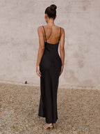 R&B | Elegantes Satin-Kleid Für Anlässe Tagsüber Und Abends