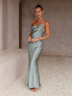 R&B | Elegantes Satin-Kleid Für Anlässe Tagsüber Und Abends