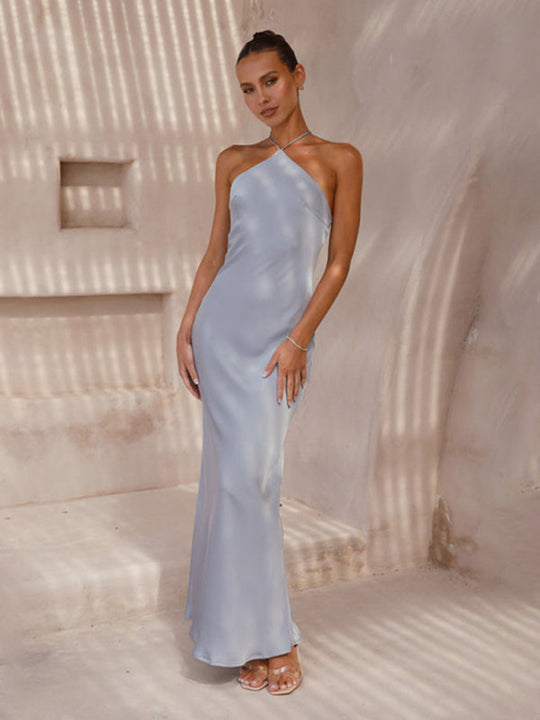 R&B | Rückenfreies Neckholder Maxikleid
