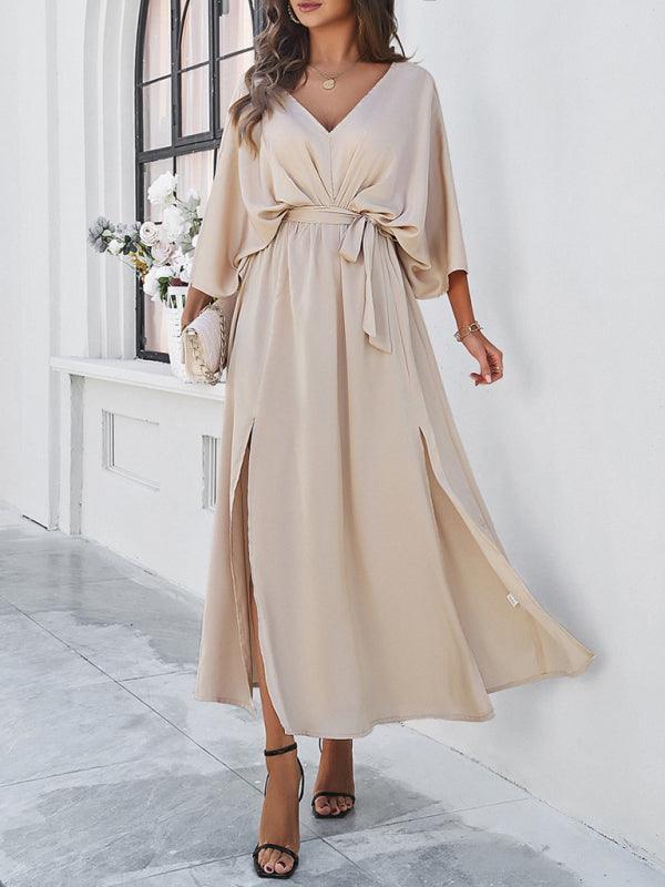 R&B | Damen Elegantes V-Ausschnitt Lockere Kleid