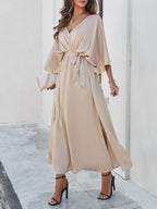 R&B | Damen Elegantes V-Ausschnitt Lockere Kleid