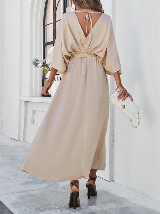 R&B | Damen Elegantes V-Ausschnitt Lockere Kleid