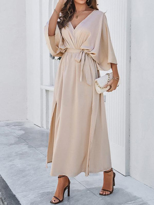 R&B | Damen Elegantes V-Ausschnitt Lockere Kleid