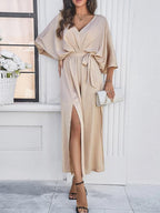 R&B | Damen Elegantes V-Ausschnitt Lockere Kleid