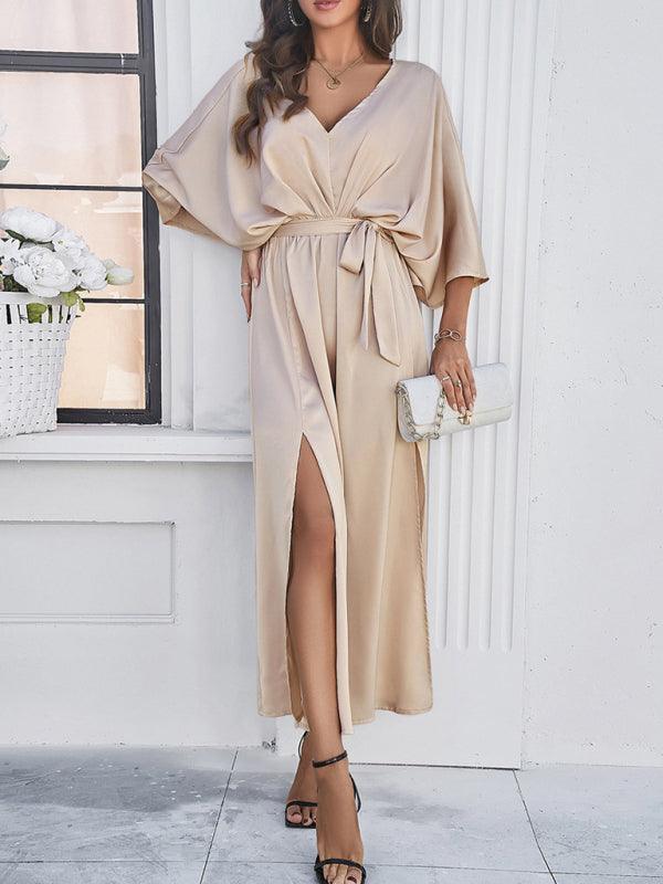 R&B | Damen Elegantes V-Ausschnitt Lockere Kleid