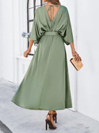 R&B | Damen Elegantes V-Ausschnitt Lockere Kleid