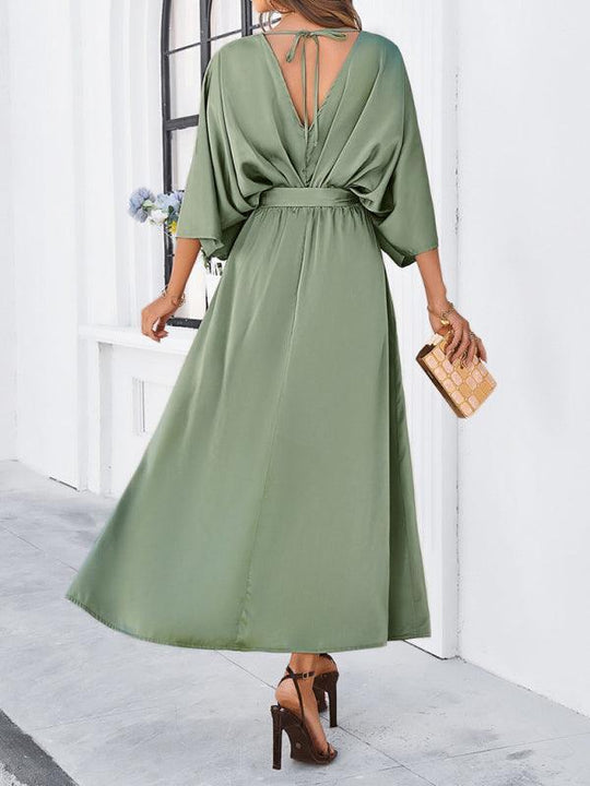 R&B | Damen Elegantes V-Ausschnitt Lockere Kleid