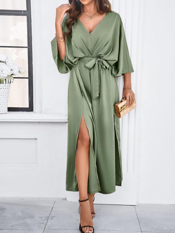 R&B | Damen Elegantes V-Ausschnitt Lockere Kleid