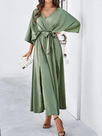 R&B | Damen Elegantes V-Ausschnitt Lockere Kleid