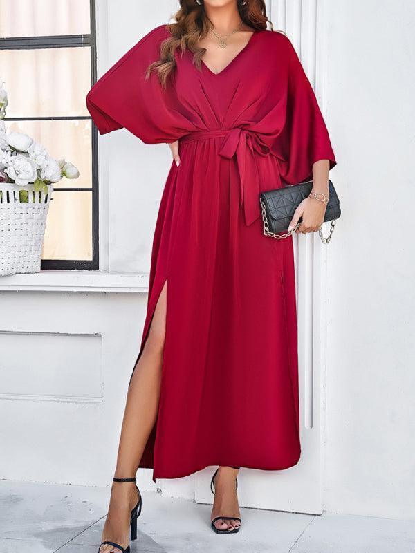 R&B | Damen Elegantes V-Ausschnitt Lockere Kleid