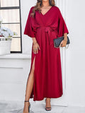 R&B | Damen Elegantes V-Ausschnitt Lockere Kleid