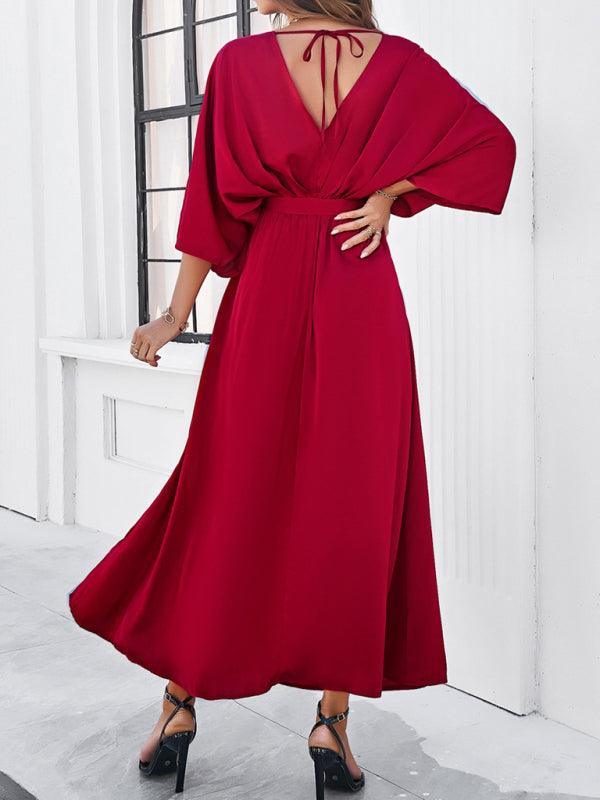 R&B | Damen Elegantes V-Ausschnitt Lockere Kleid