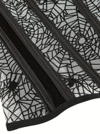R&B| Halloween Bauchband Fischknochen Formende Taillenband Spider Flocking Bedrucktes Formendes Taillenband