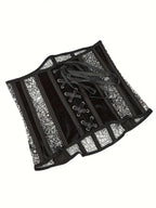 R&B| Halloween Bauchband Fischknochen Formende Taillenband Spider Flocking Bedrucktes Formendes Taillenband