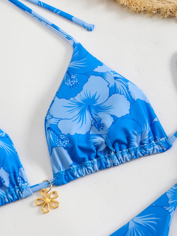 R&B | Blumenmuster Halterneck-Bikini