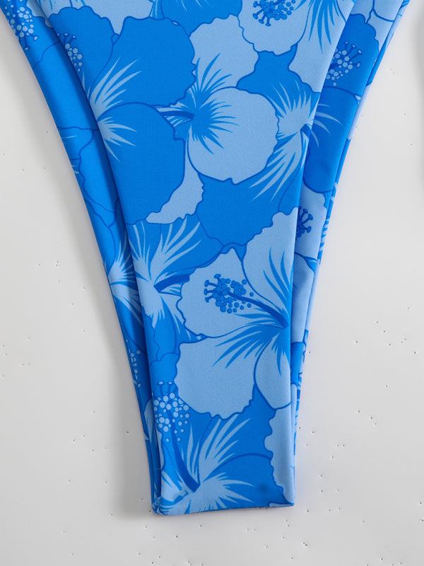 R&B | Blumenmuster Halterneck-Bikini