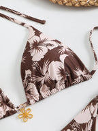 R&B | Blumenmuster Halterneck-Bikini