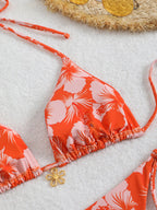 R&B | Blumenmuster Halterneck-Bikini