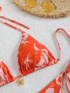 R&B | Blumenmuster Halterneck-Bikini