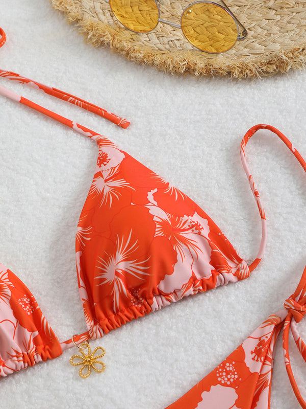 R&B | Blumenmuster Halterneck-Bikini