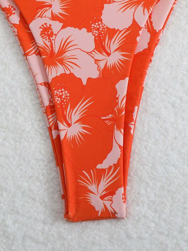 R&B | Blumenmuster Halterneck-Bikini