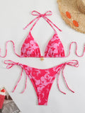 R&B | Blumenmuster Halterneck-Bikini