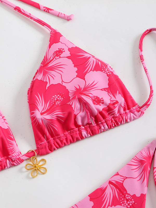 R&B | Blumenmuster Halterneck-Bikini