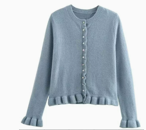 R&B - Schicker Herbst-Cardigan mit Rüschen für Frauen