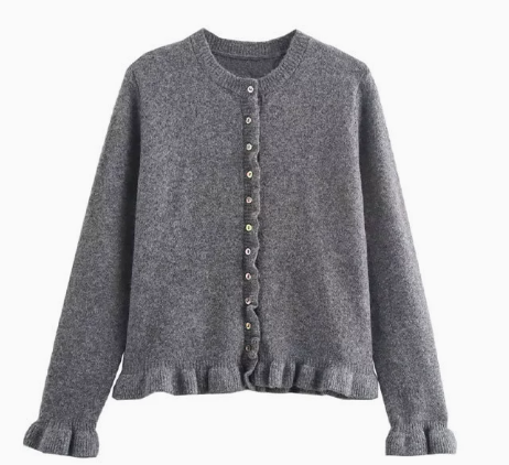 R&B - Schicker Herbst-Cardigan mit Rüschen für Frauen