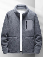 R&B | Herren Zip-Up Jacke - Hoher Kragen mit mehreren Taschen