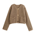 R&B | Strickjacke mit Goldenen Knöpfen Perfekt für Den Herbst