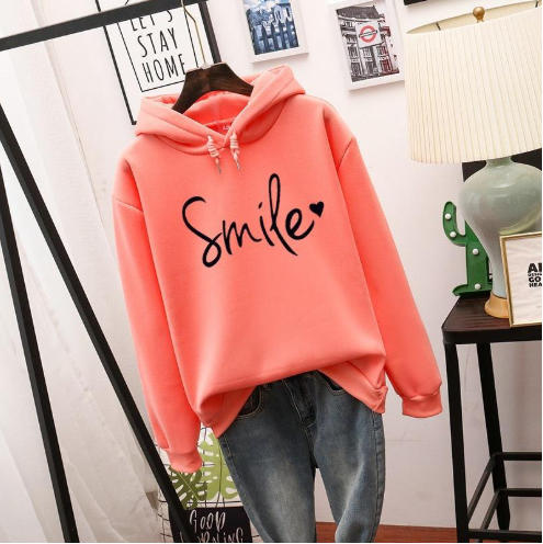 R&B | Hoodie mit Druck Baumwollmischung Lässiger Stil