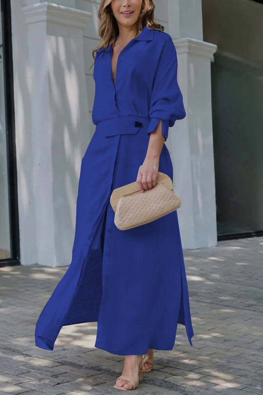 R&B | Klassisches Leinen-Maxi-Kleid