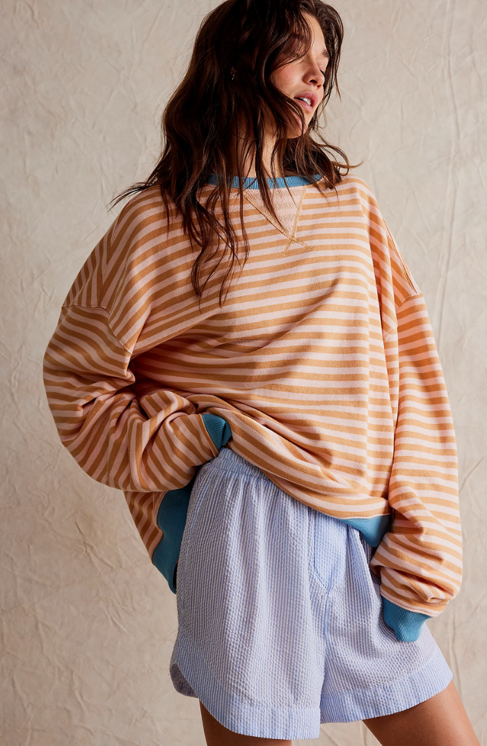 R&B | Lässiges Gestreiftes Sweatshirt Weich und Stilvoll Perfekt für Entspannte Tage
