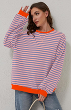 R&B | Lässiges Gestreiftes Sweatshirt Weich und Stilvoll Perfekt für Entspannte Tage