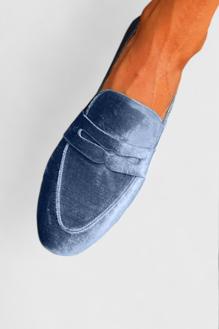 Samt-Loafer im Patchwork-Stil R&B R&B